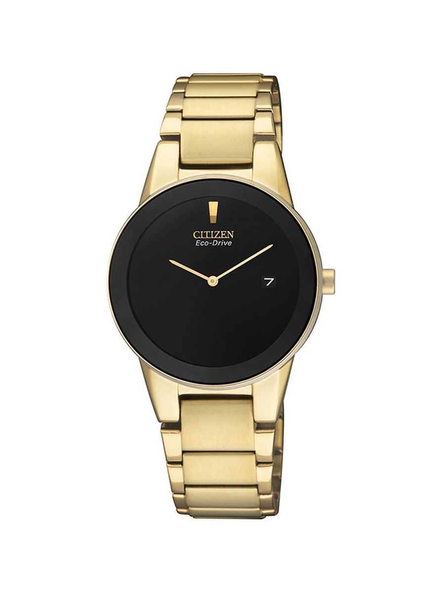 Women Eco-Drive Light Powered Movement Watch, Analog Display and Stainless Steel Strap - GA1052-55E