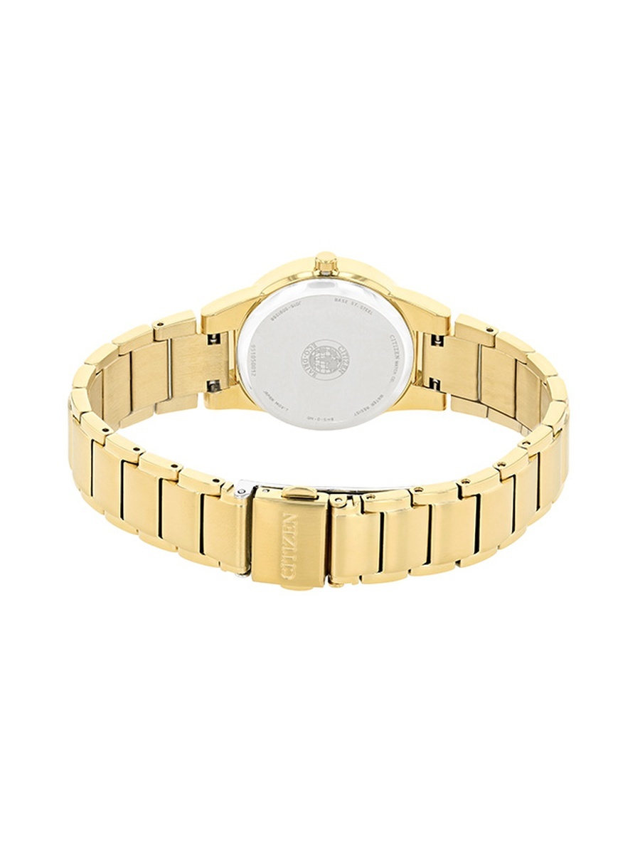 Women Eco-Drive Light Powered Movement Watch, Analog Display and Stainless Steel Strap - GA1052-55E