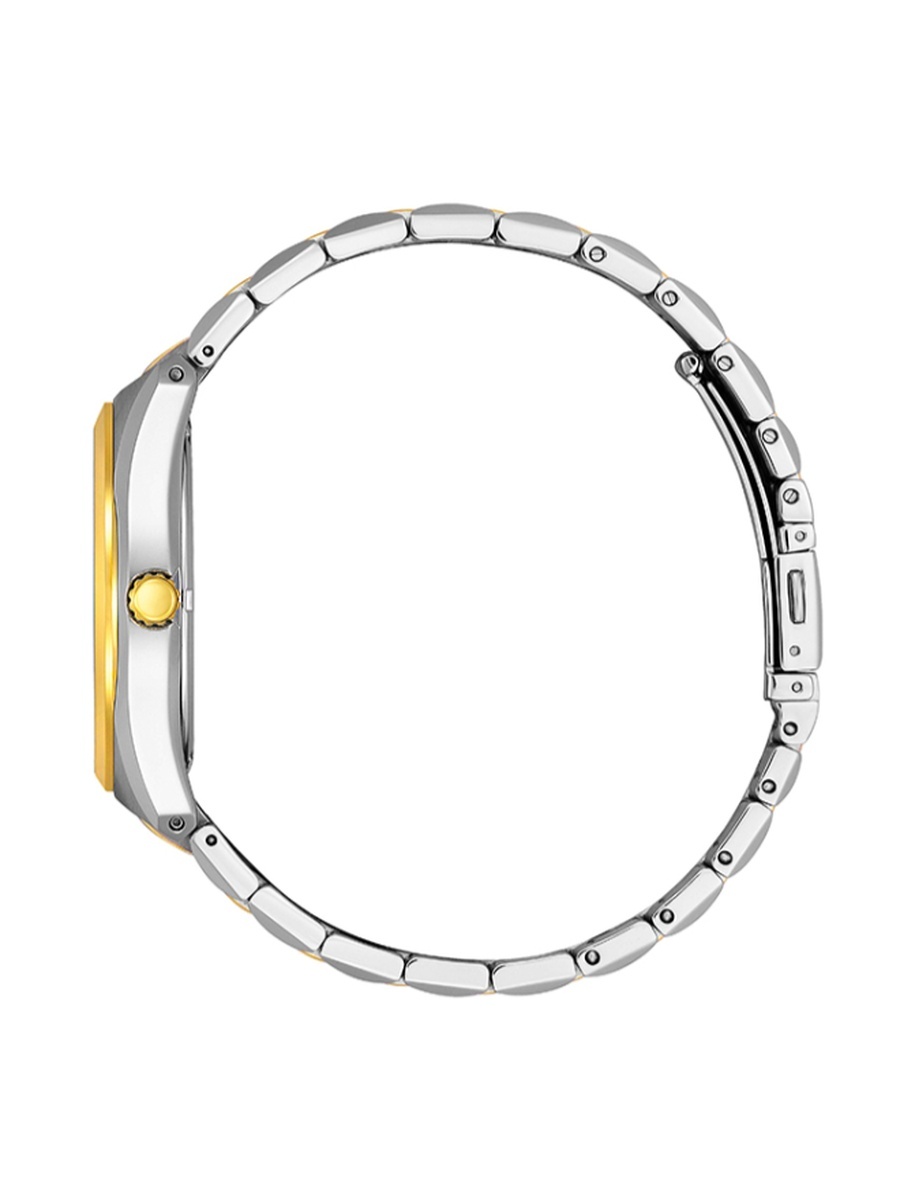 Women Eco-Drive Light Powered Movement Watch, Analog Display and Stainless Steel with Two Tone Strap - EW2299-50A