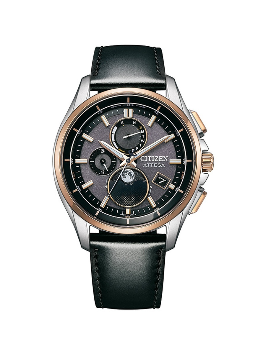 Men Eco-Drive Light Powered Movement Watch, Analog Display and Calf Leather Strap - BY1004-17X, Black