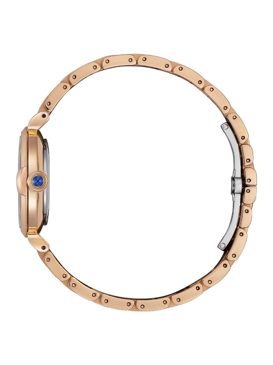 L MAY BELLS Women Eco-Drive Light Powered Movement Watch, Analog Display and Stainless Steel Strap - EM1073-85Y, Rose Gold