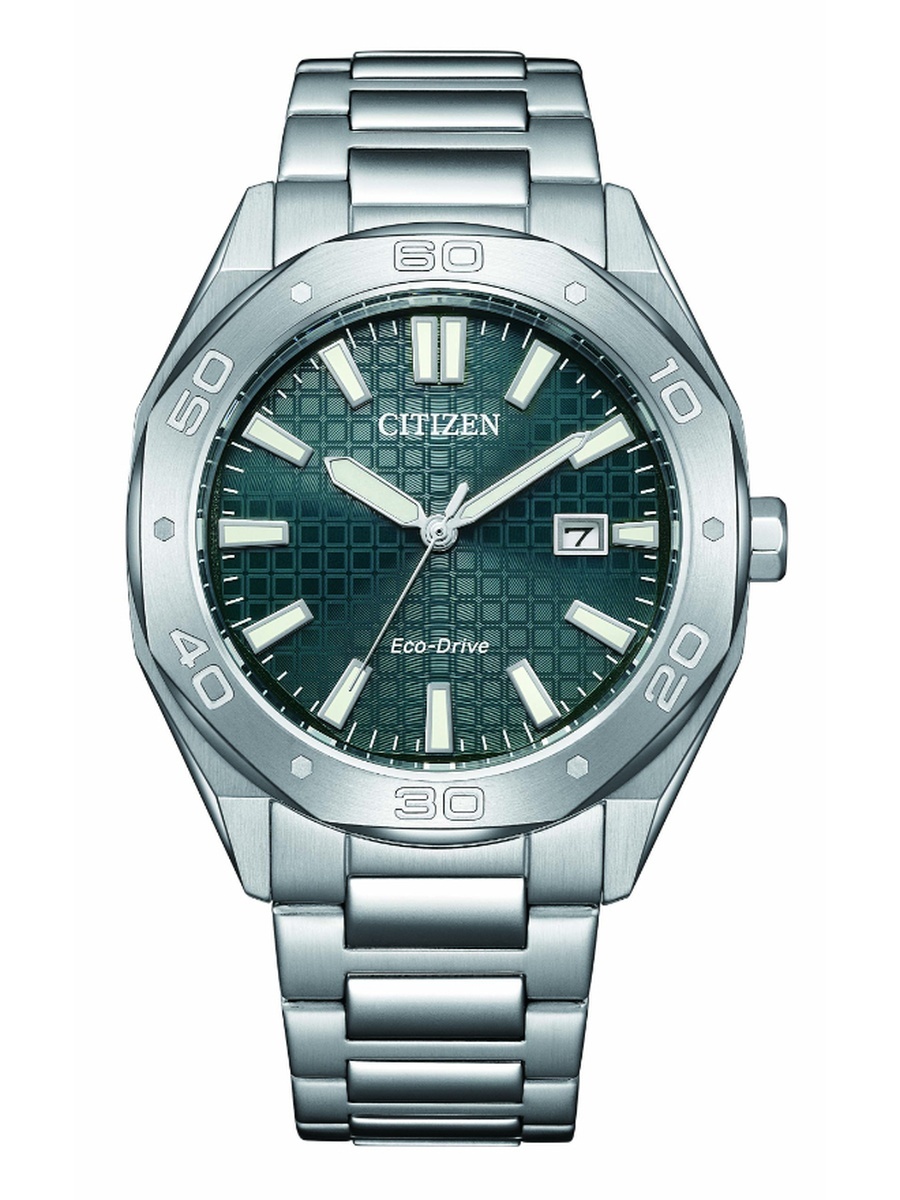 Men Eco-Drive Light Powered Movement Watch, Analog Display and Stainless Steel Strap - BM7630-80X, Silver