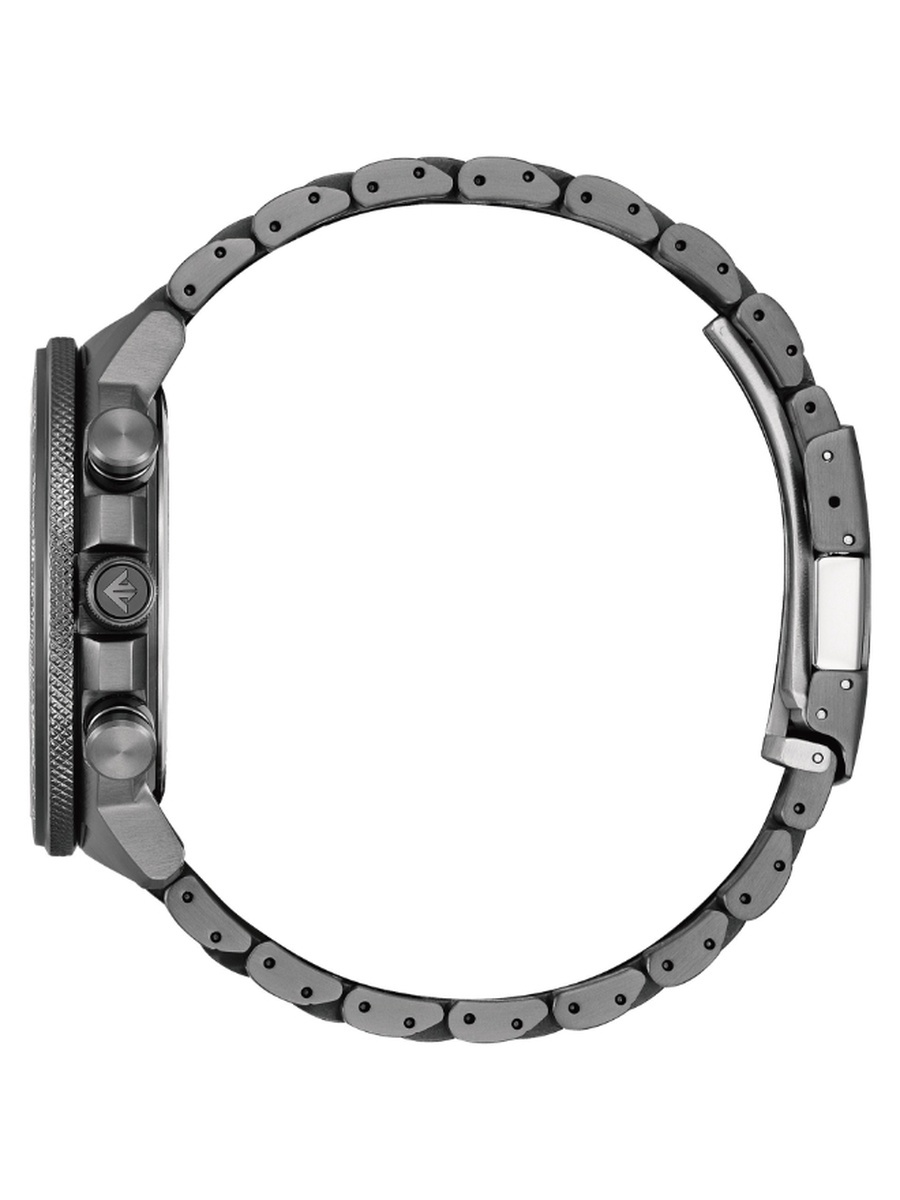 Women Eco-Drive Light Powered Movement Watch, Analog Display and Stainless Steel Grey Plating Strap - BY3005-56G