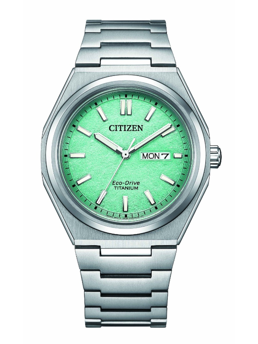 Men Eco-Drive Light Powered Movement Watch, Analog Display and Super Titanium Strap - AW0130-85M, Silver