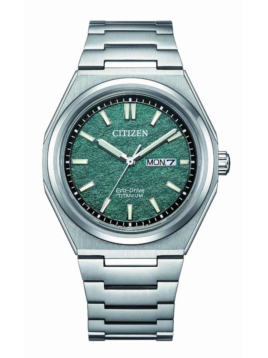 Men Eco-Drive Light Powered Movement Watch, Analog Display and Super Titanium Strap - AW0130-85X, Silver