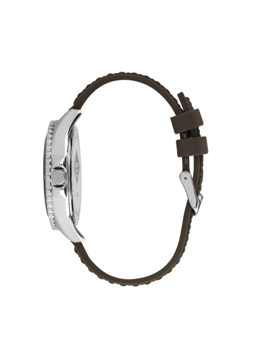 Men 2315 Movement Watch, Analog Display and Silicone Strap - LC07361.342, DARK Brown