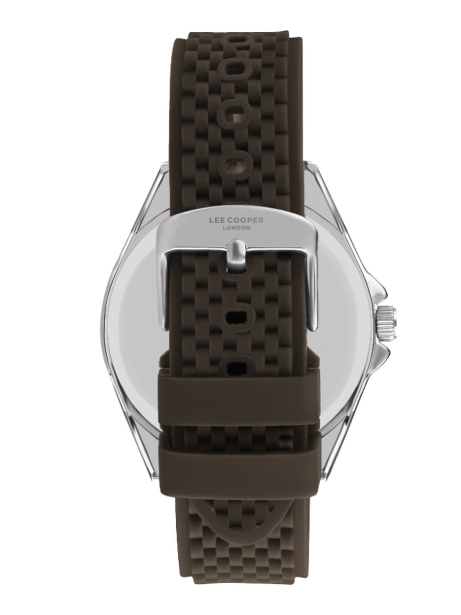 Men 2315 Movement Watch, Analog Display and Silicone Strap - LC07361.342, DARK Brown