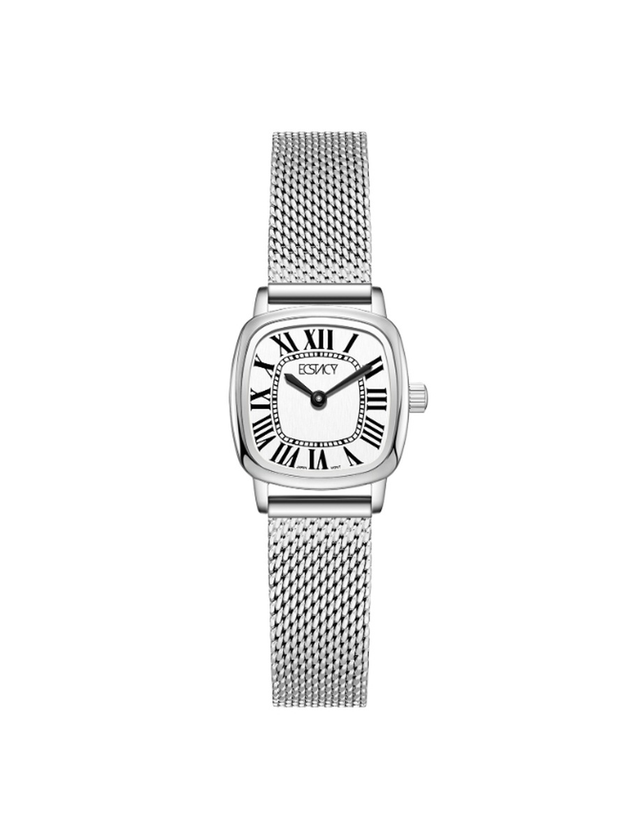 Women VJ20 Movement Watch, Analog Display and Stainless Steel Strap - E25502-SMSW, Silver