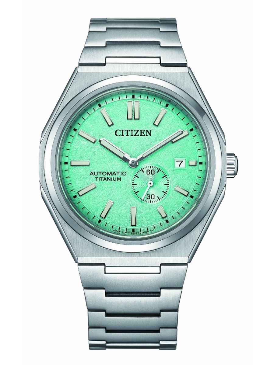 Mechanical Men Automatic Movement Watch with Super Titanium Strap - NJ0180-80M, Silver