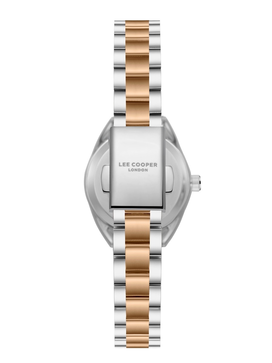 Women VJ20C1 Movement Watch, Analog Display and Metal Strap - LC08265.520, Silver/Rose Gold