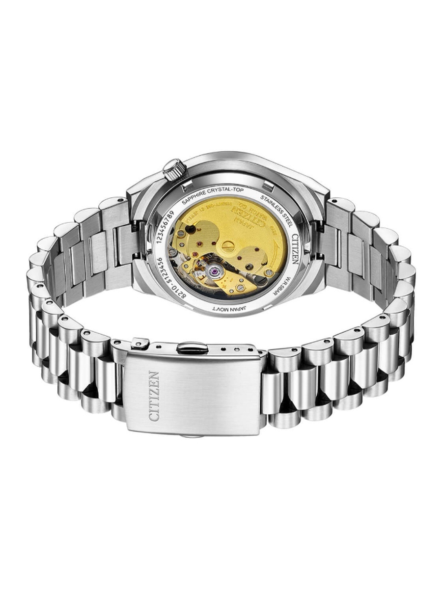 TSUYOSA Men Automatic Movement Watch, Automatic Display and Stainless Steel Strap - NJ0200-50X, Silver