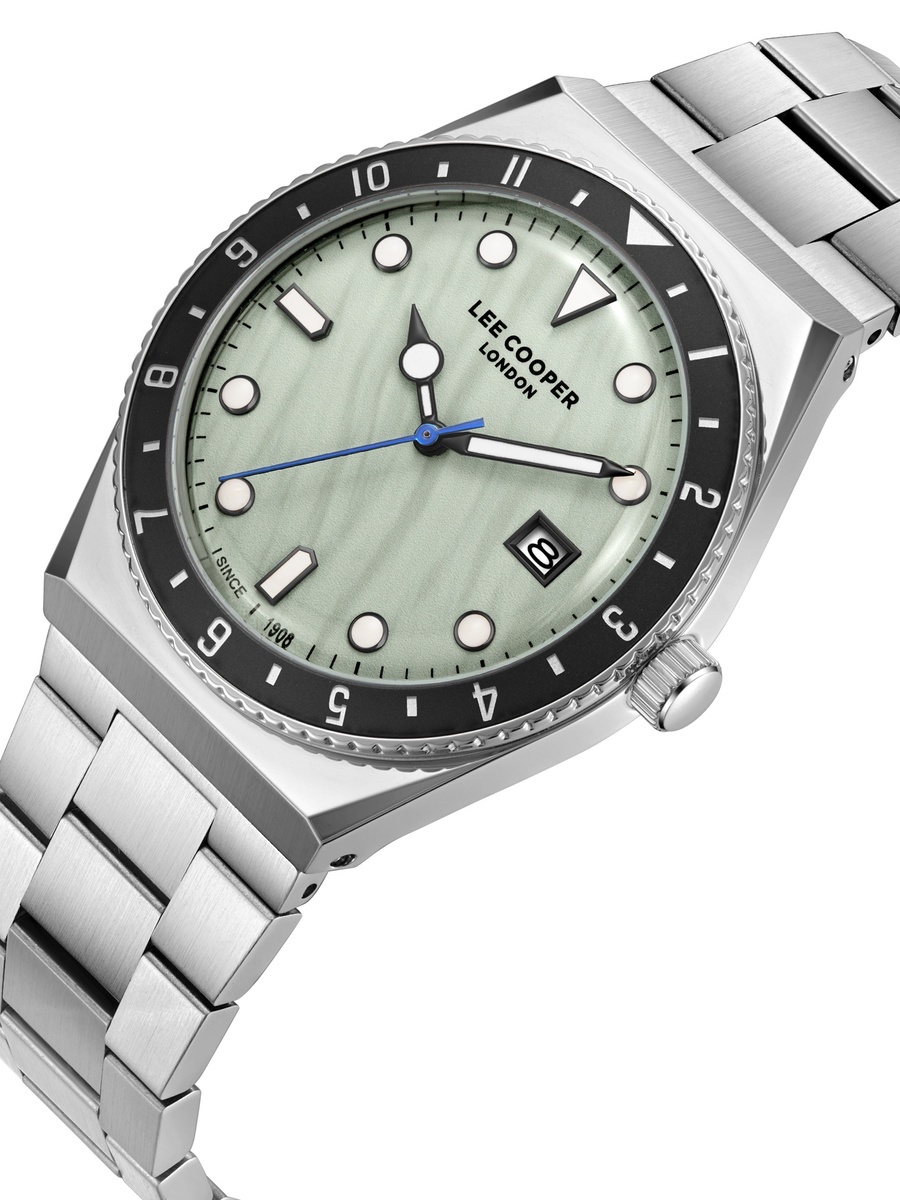 Men 2315-3 Movement Analog Watch with Metal Strap - LC08284.300, Silver