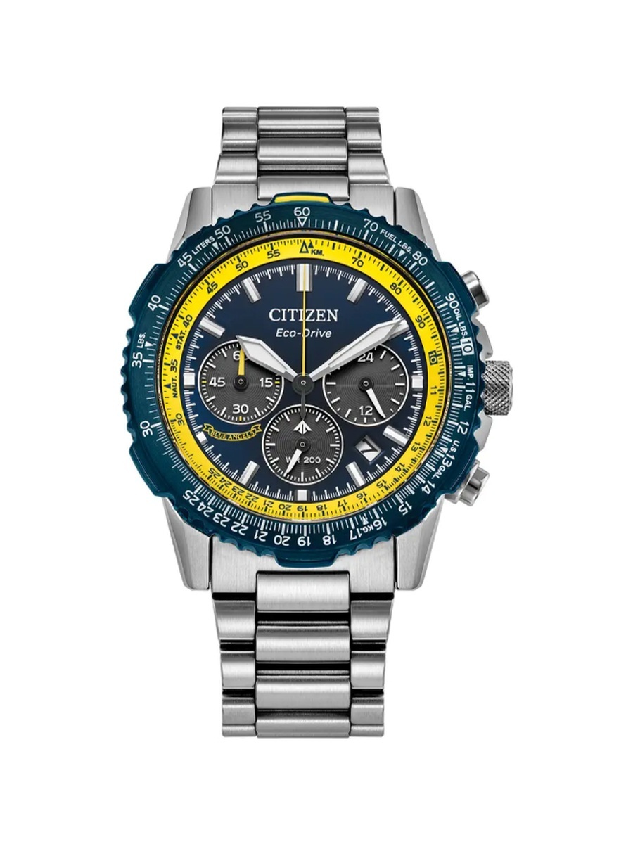 Promaster Sky Men Eco-Drive Light Powered Movement Analog Watch with Stainless Steel Strap - CA4667-53L, Silver
