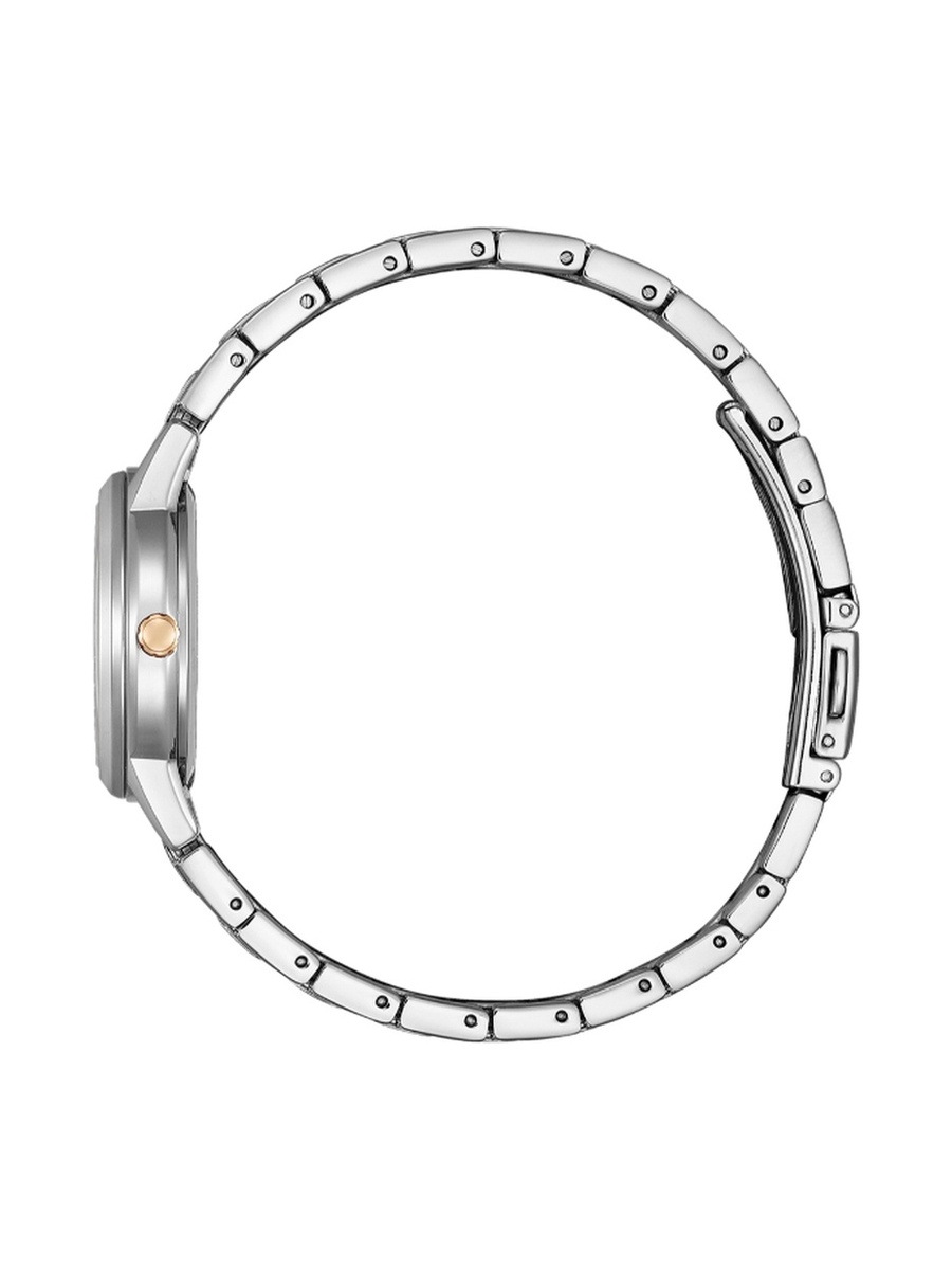 Women Eco-Drive Light Powered Movement Watch with Analog Display and Stainless Steel Strap - FE1244-72A, Two Tone