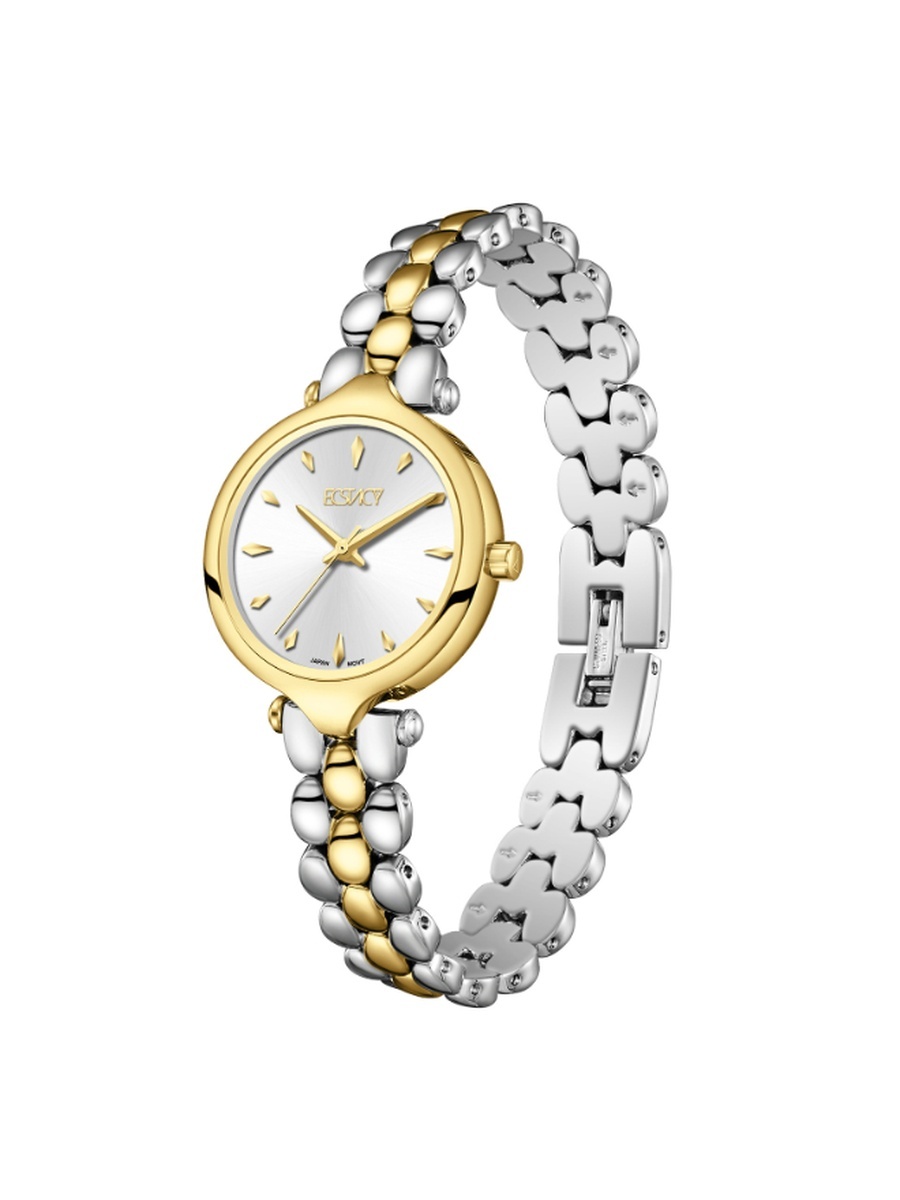 Women 2035 Movement Watch, Analog Display and Stainless Steel Strap - E25503-TBTS, TT/Gld