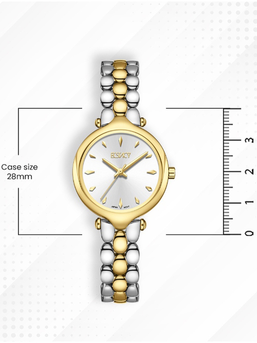 Women 2035 Movement Watch, Analog Display and Stainless Steel Strap - E25503-TBTS, TT/Gld