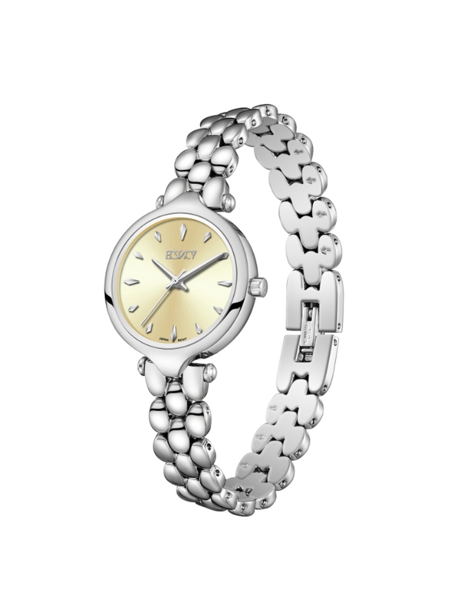 Women 2035 Movement Watch, Analog Display and Stainless Steel Strap - E25503-SBSI, Silver