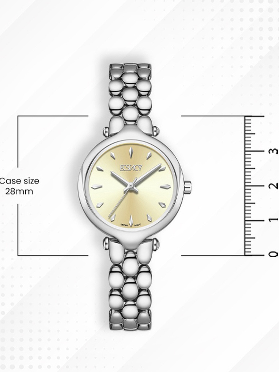 Women 2035 Movement Watch, Analog Display and Stainless Steel Strap - E25503-SBSI, Silver