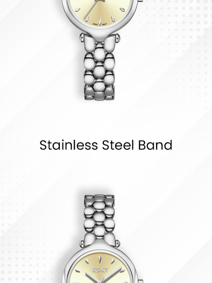 Women 2035 Movement Watch, Analog Display and Stainless Steel Strap - E25503-SBSI, Silver