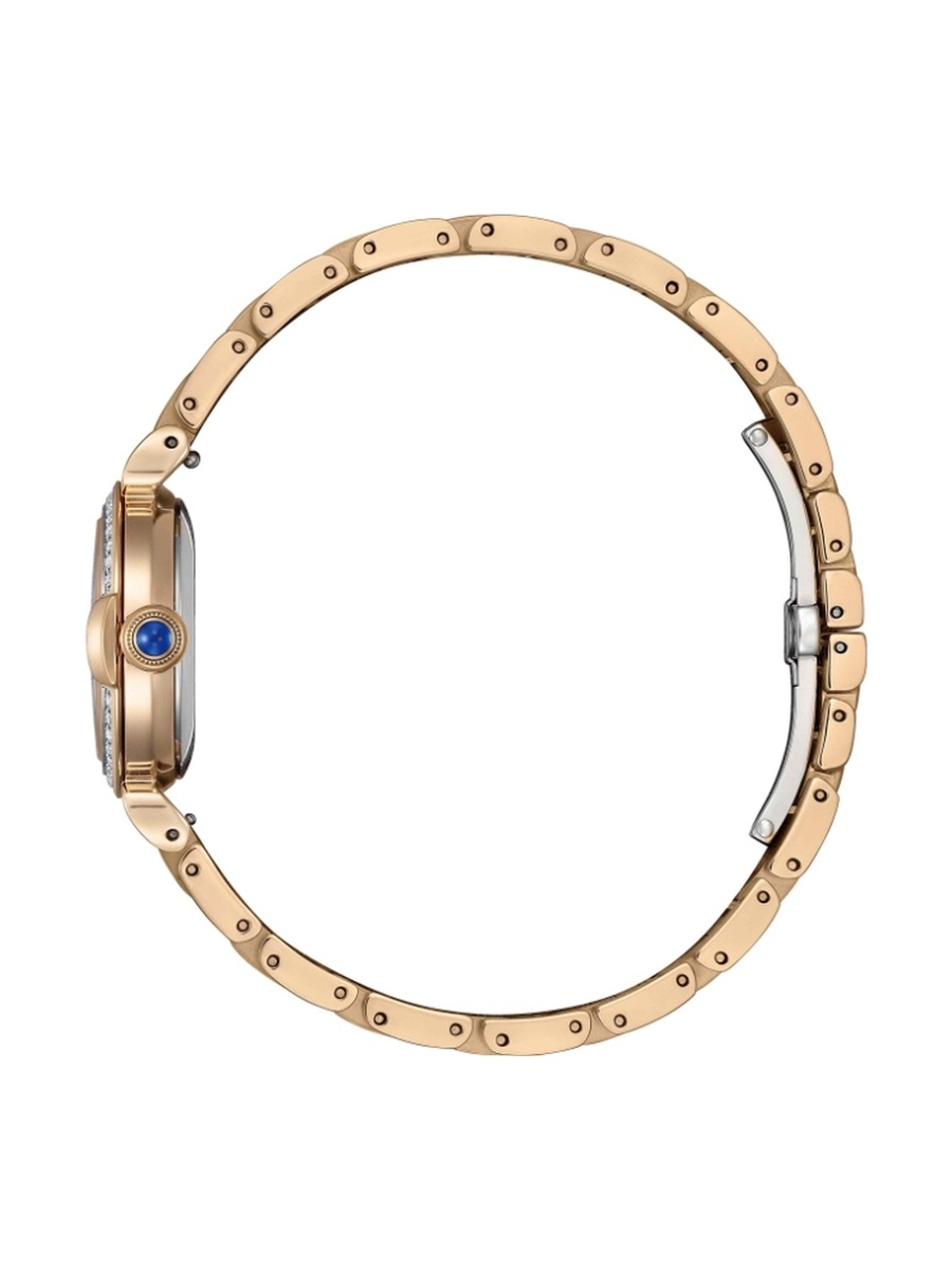 May Bells Mini Women Eco-Drive Light Powered Movement Watch with Analog Display and Rose Gold Plating Strap - EM1123-89D