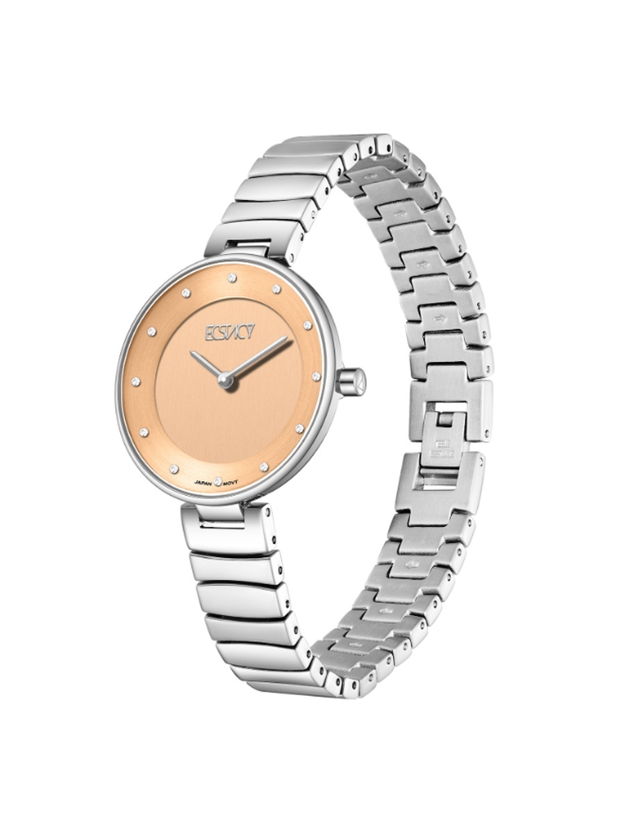 Women 2025 Movement Watch, Analog Display and Stainless Steel Strap - E25504-SBSO, Silver