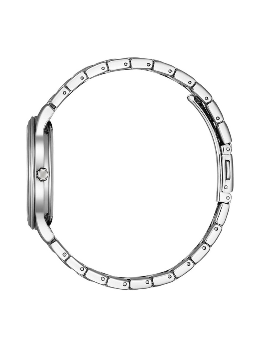 Women Eco-Drive Light Powered Movement Watch with Analog Display and Stainless Steel Strap Strap - EM0411-71X, Silver