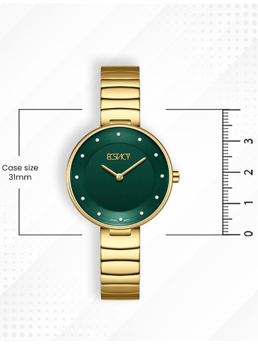 Women 2025 Movement Watch, Analog Display and Stainless Steel Strap - E25504-GBGG, Gold