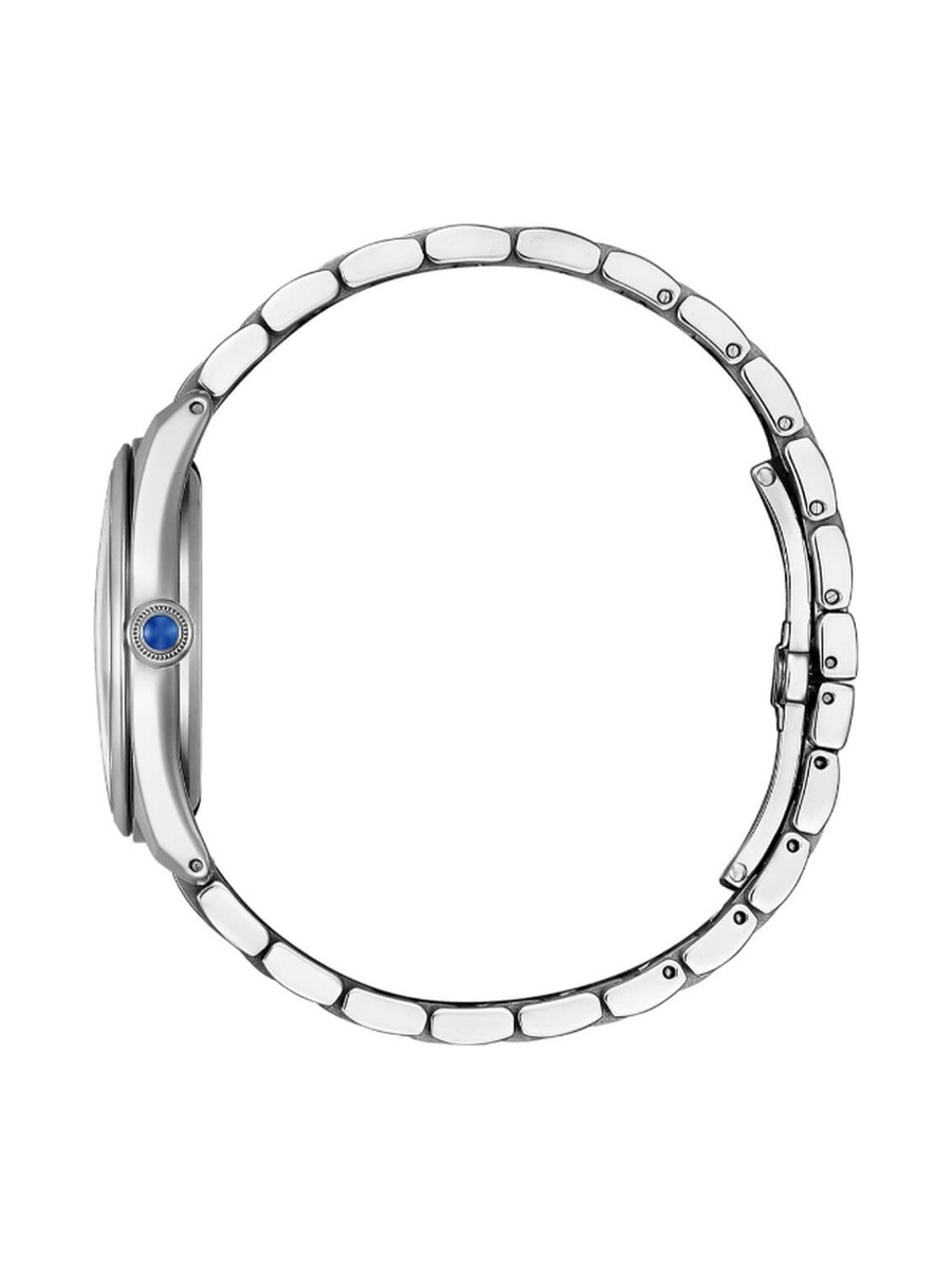 Women Eco-Drive Light Powered Movement Watch, Analog Display and Stainless Steel Strap - EM1140-80D, Silver