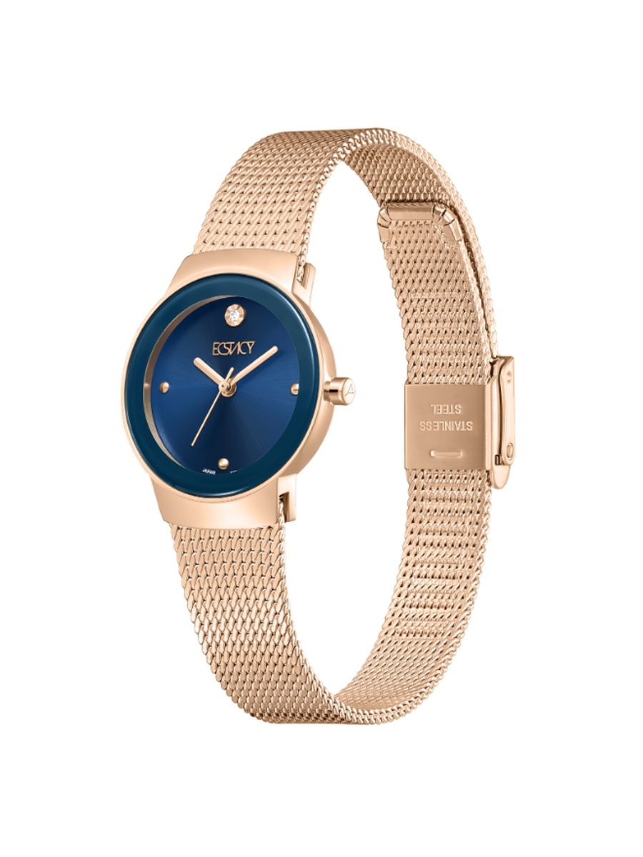 Women VJ21 Movement Watch, Analog Display and Stainless Steel Strap - E25505-RMKN, TT/RG