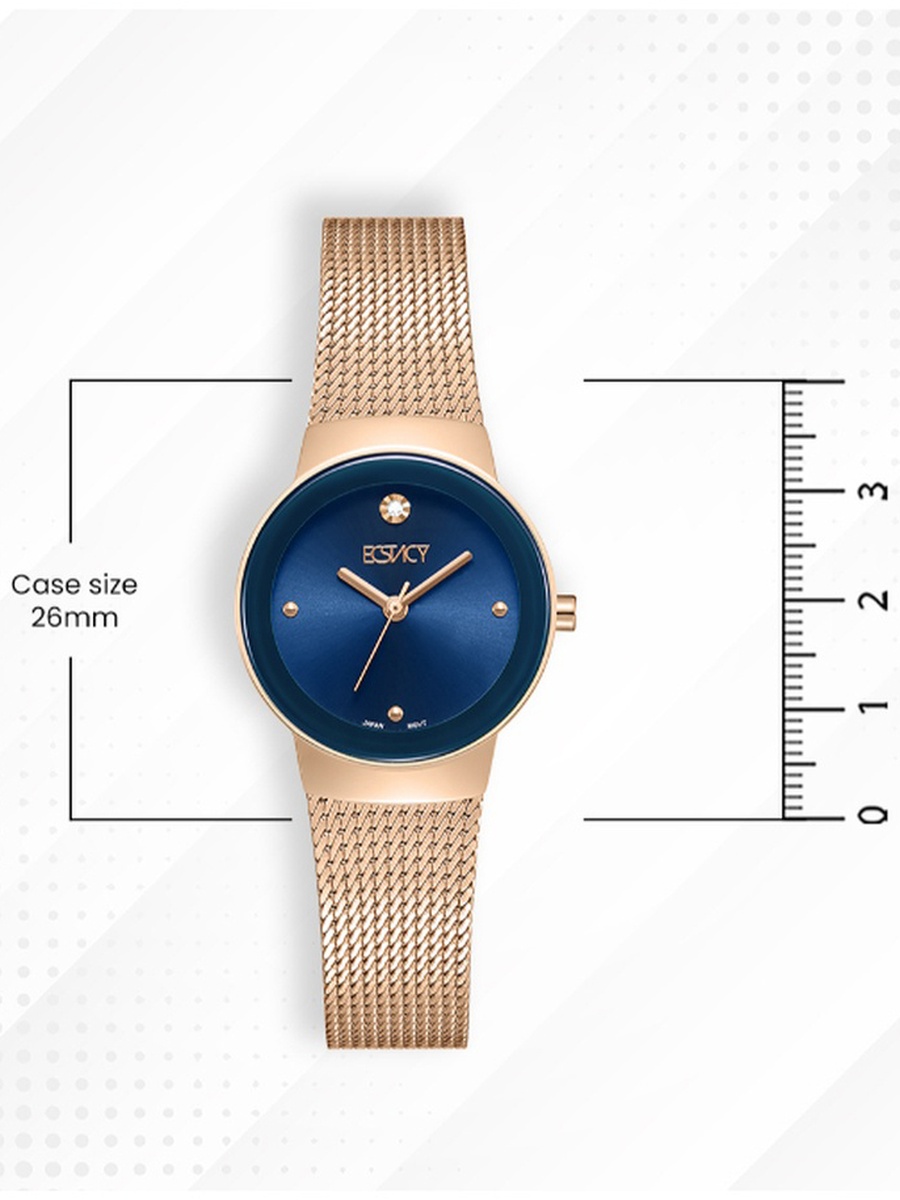 Women VJ21 Movement Watch, Analog Display and Stainless Steel Strap - E25505-RMKN, TT/RG