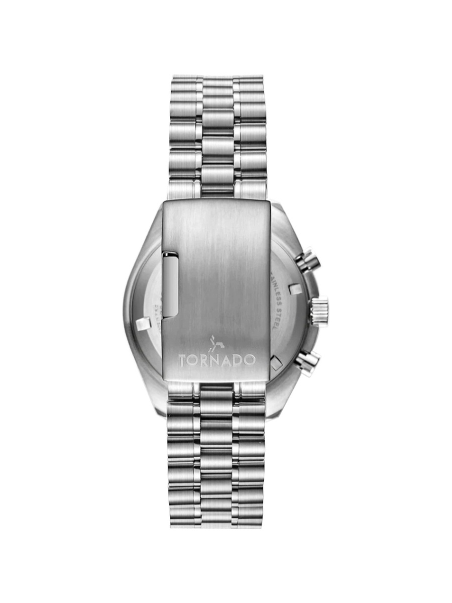 Men Miyota JS20 Movement Watch with Chronograph Display and Stainless Steel Strap - T22103-SBSN, Silver
