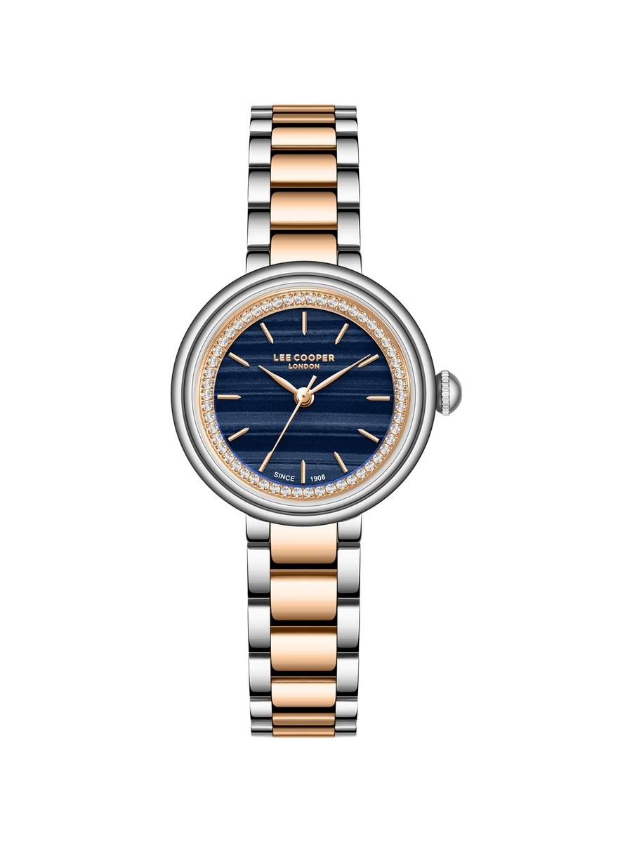 Women 2035 Analog Display Movement Watch with Metal Strap - LC08279.590, Silver/Rose Gold
