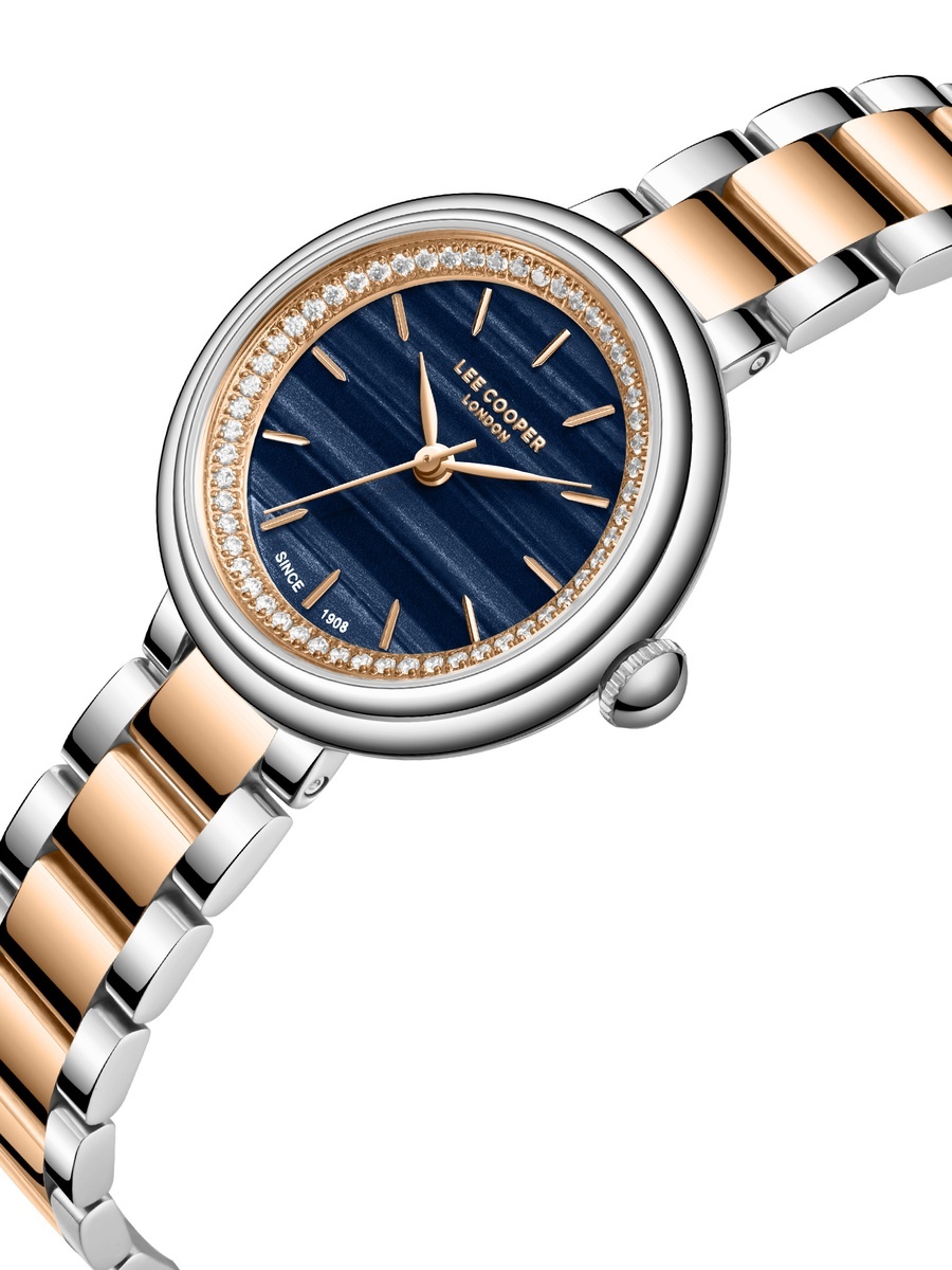 Women 2035 Analog Display Movement Watch with Metal Strap - LC08279.590, Silver/Rose Gold