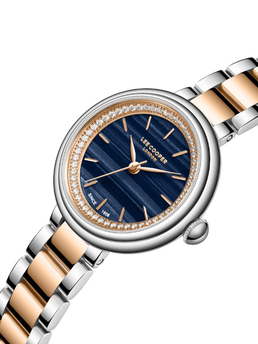 Women 2035 Analog Display Movement Watch with Metal Strap - LC08279.590, Silver/Rose Gold