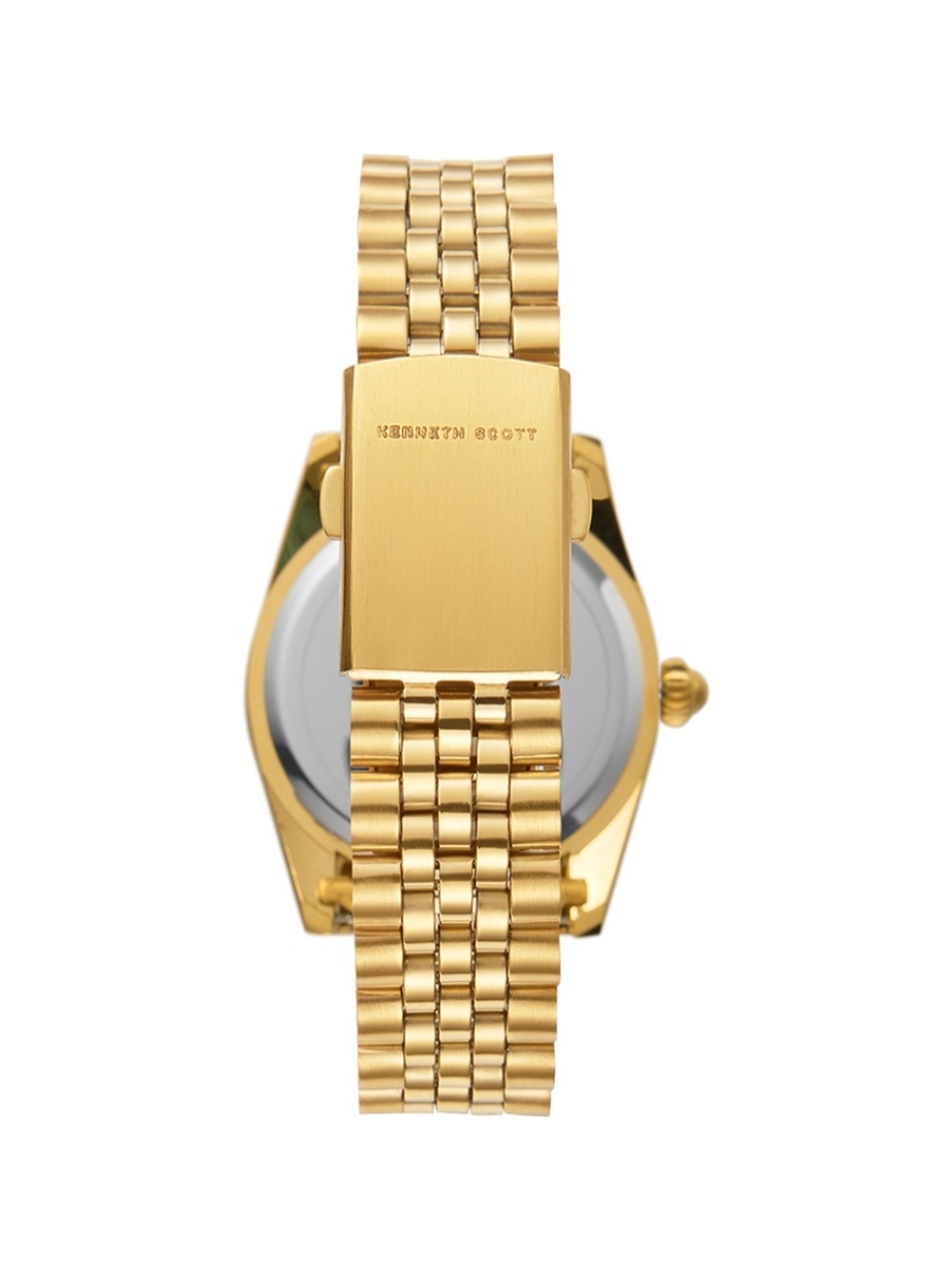 Men Quartz Movement Watch with Analog Display and Stainless Steel Strap - K22036-GBGC, Gold