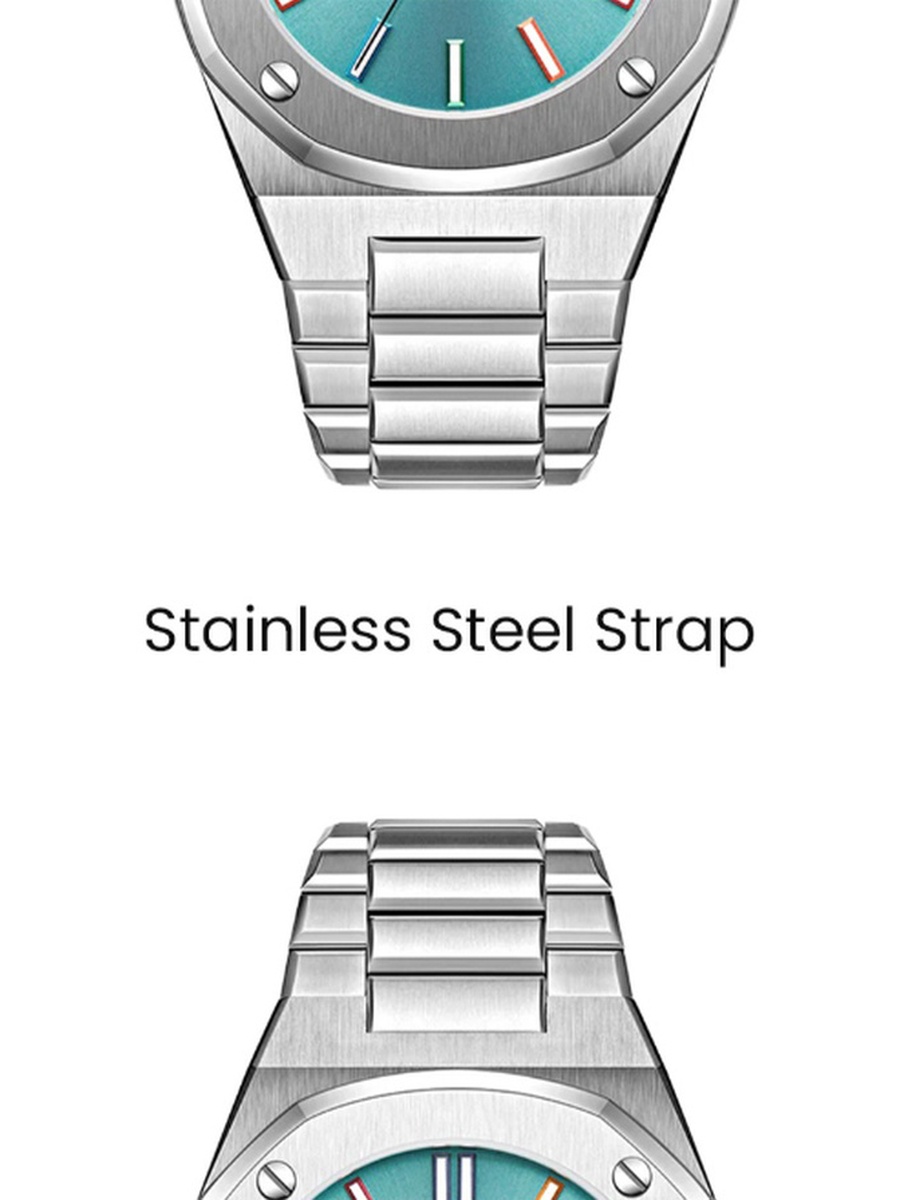 AURORA TWILIGHT Men Miyota 2315 Movement Watch with Analog Display and Brushed Finish Strap - T23003-SBSL, Silver