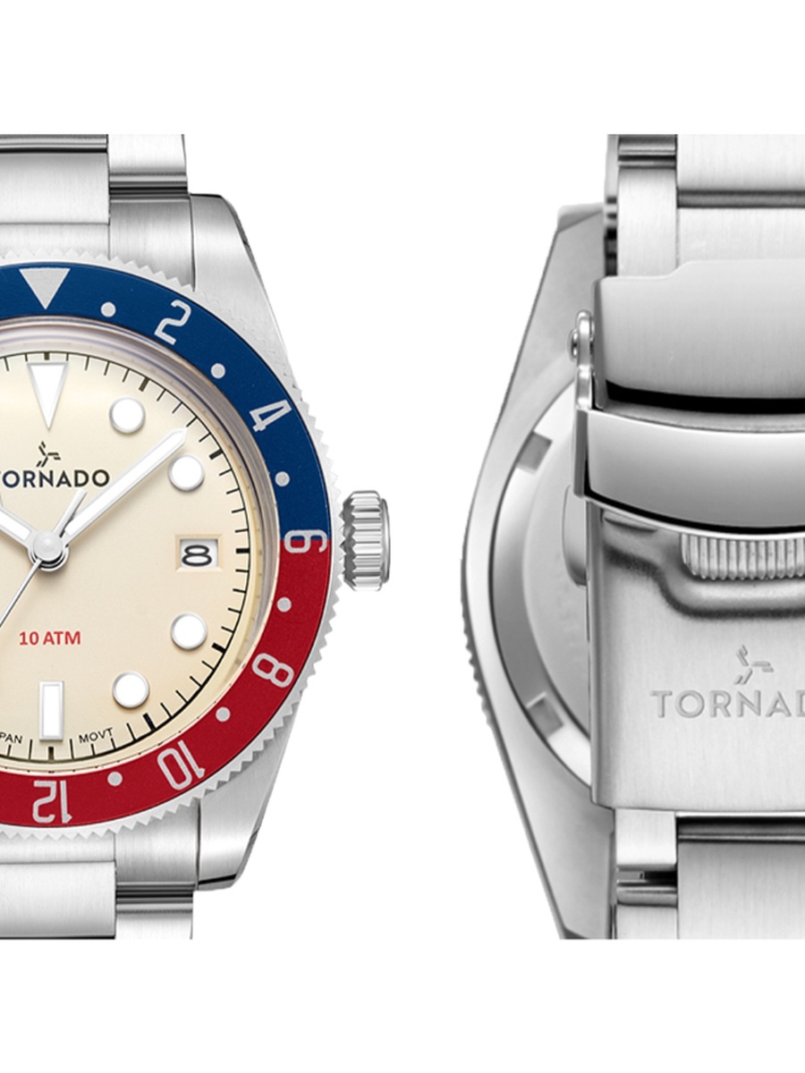 Lumina Date Just Men Miyota 2315-3H Movement Watch with Analog Display and Stainless Steel Strap - T24006-SBSI, Silver