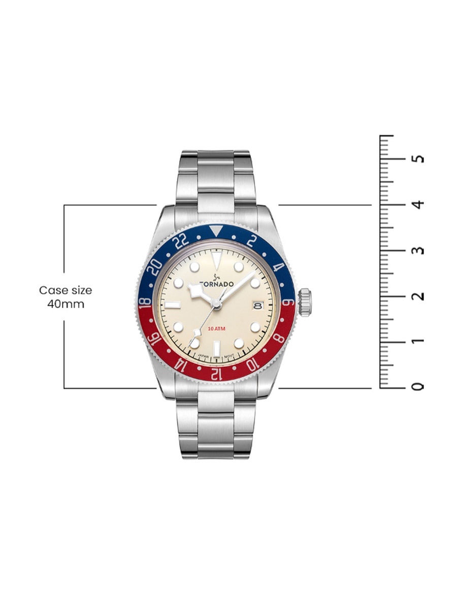 Lumina Date Just Men Miyota 2315-3H Movement Watch with Analog Display and Stainless Steel Strap - T24006-SBSI, Silver