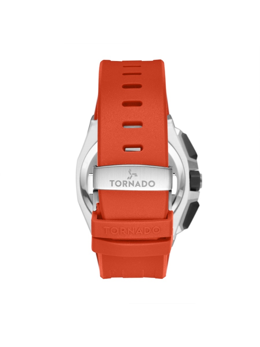 LUMINA CHRONOSPHERE Men Miyota JS05 Movement Watch with Chronograph Display and High Quality Flexible Silicone Strap - T25103-SSRRB, Red