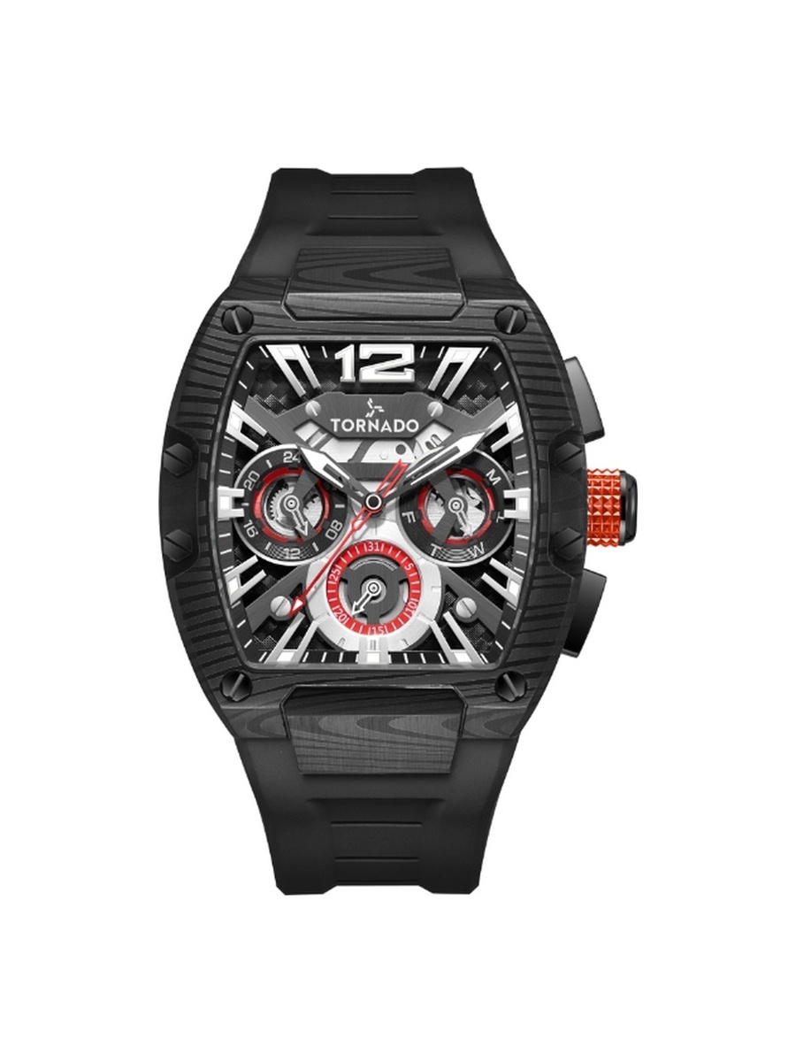 Xenith Men Seiko VX9J Japanese Quartz Movement Watch with Multifunction Display and 316L Stainless Steel Strap - T23105L-BFBB, Black