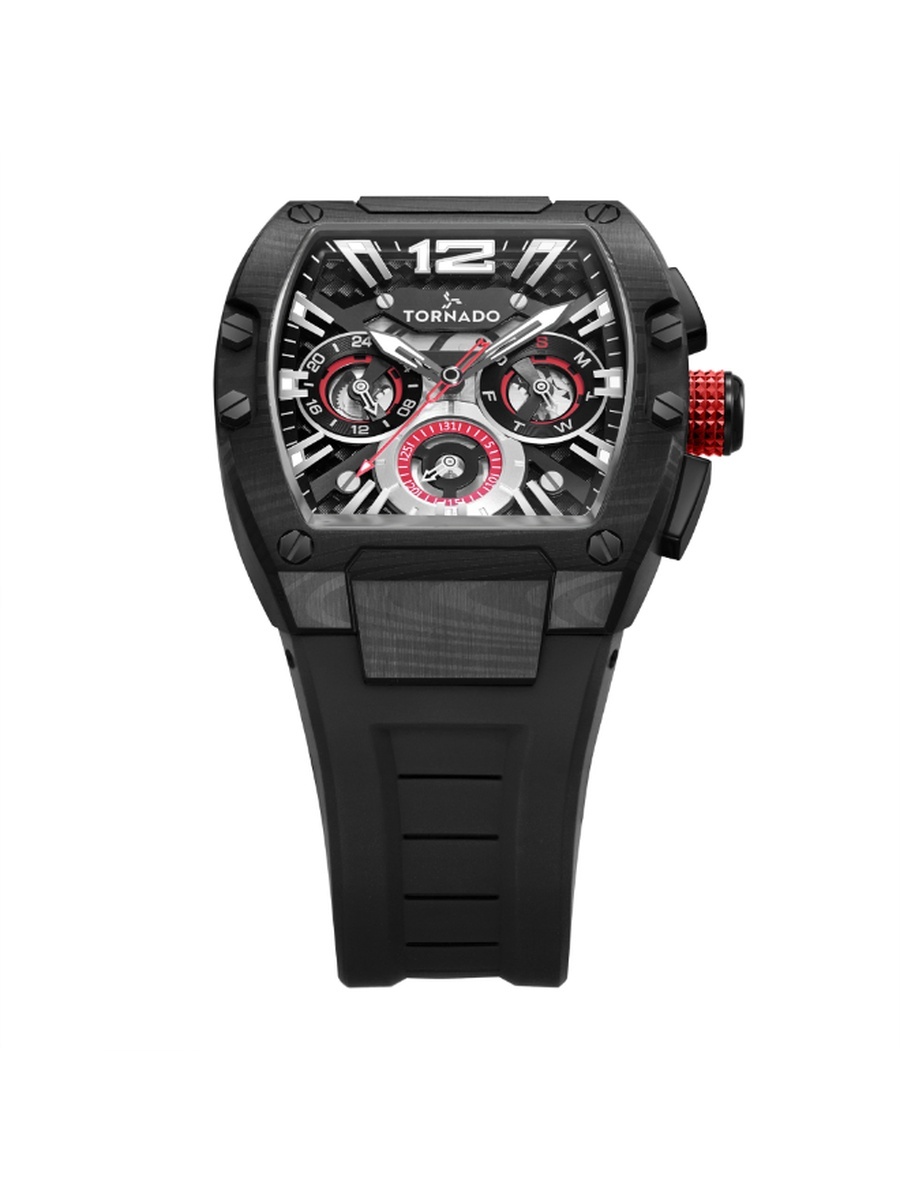 Xenith Men Seiko VX9J Japanese Quartz Movement Watch with Multifunction Display and 316L Stainless Steel Strap - T23105L-BFBB, Black