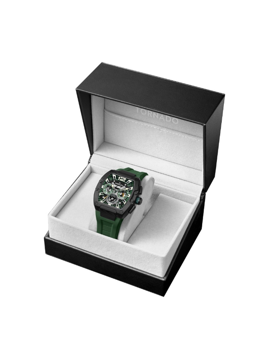 Xenith Men Seiko VX9J Japanese Quartz Movement Watch with Multifunction Display and 316L Stainless Steel Strap - T23105L-BFGB, Green