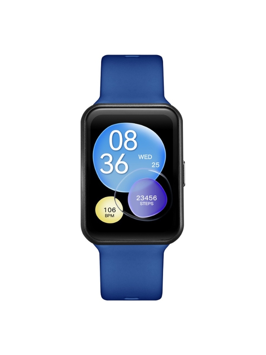 Unisex Electronic Movement Watch with Smart Display and Silicone Strap - KBLZ-XSBBN