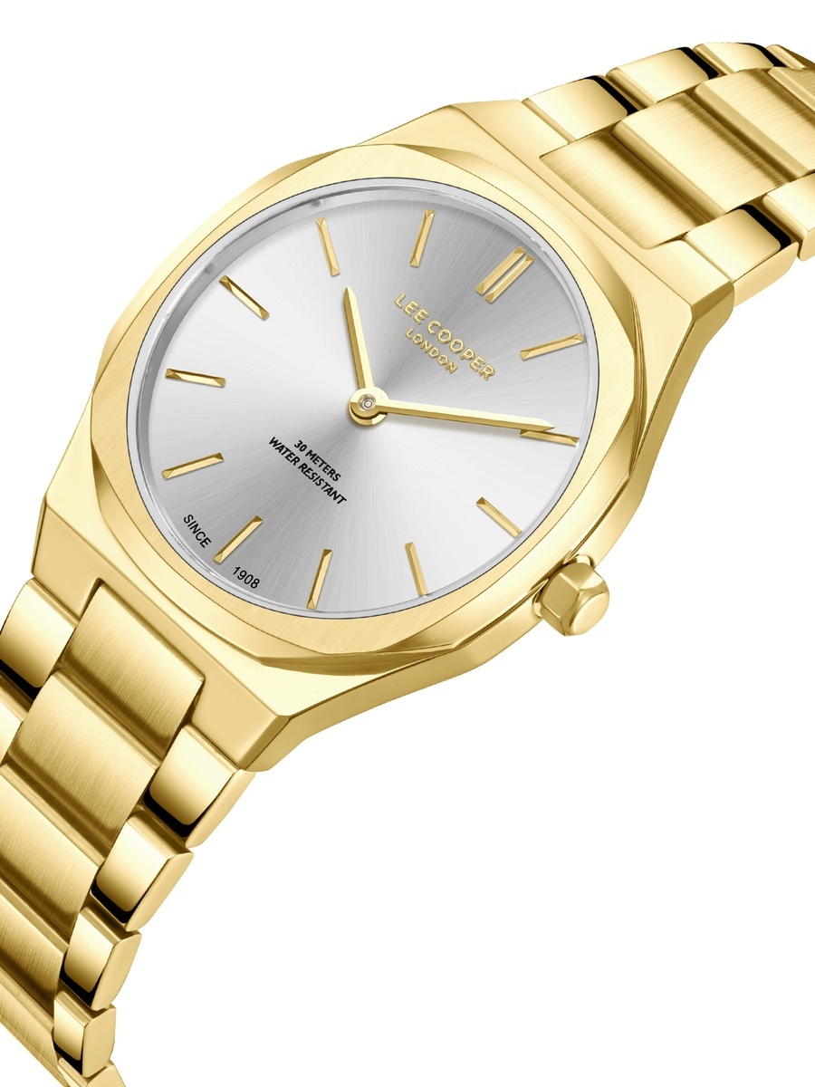 Women VJ20C1 Movement Watch, Analog Display and Metal Strap - LC08276.130, Gold