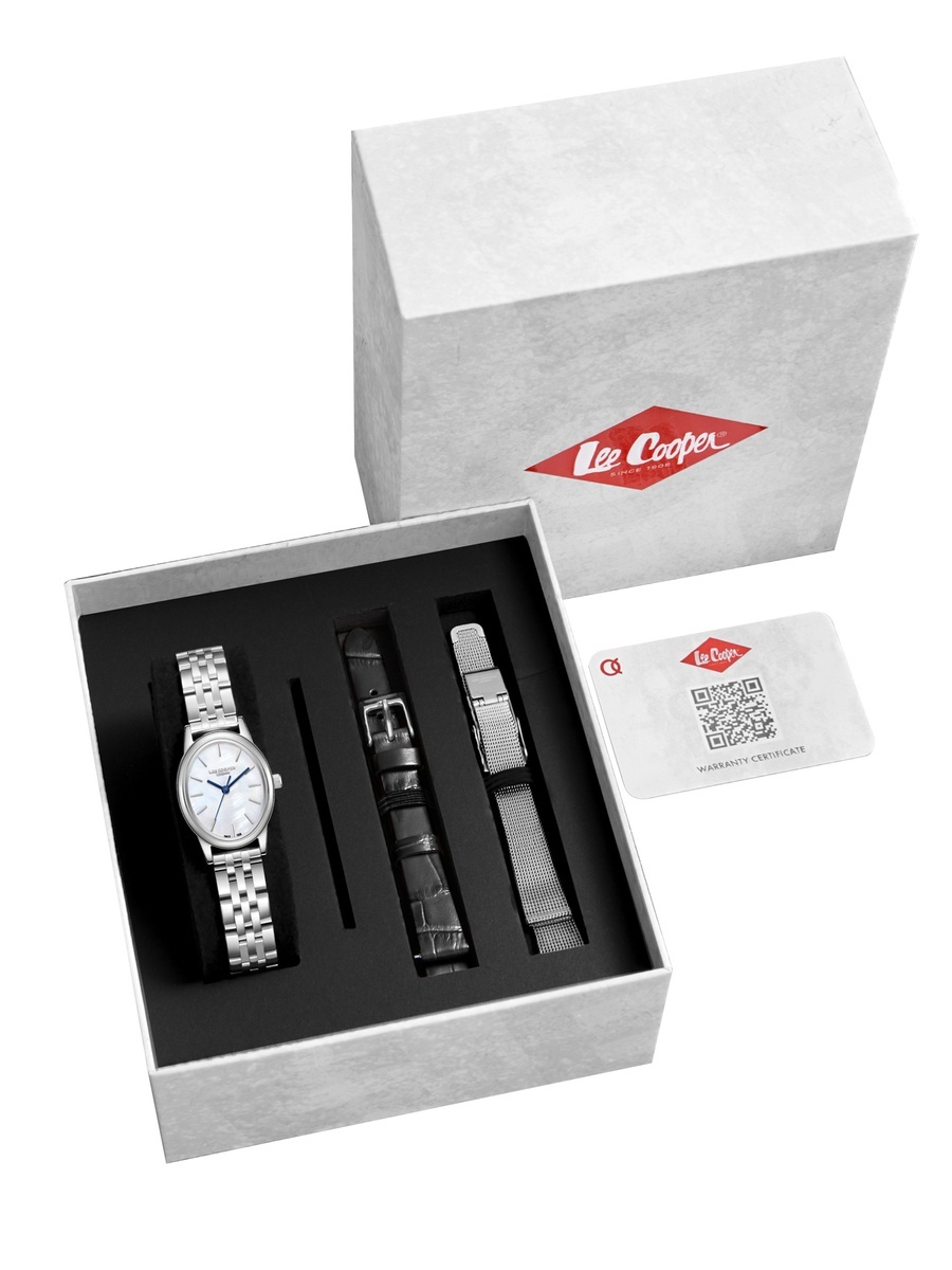 Women VJ21C1 Movement Watch, Analog Display and Metal Strap - LC08319.320, Silver