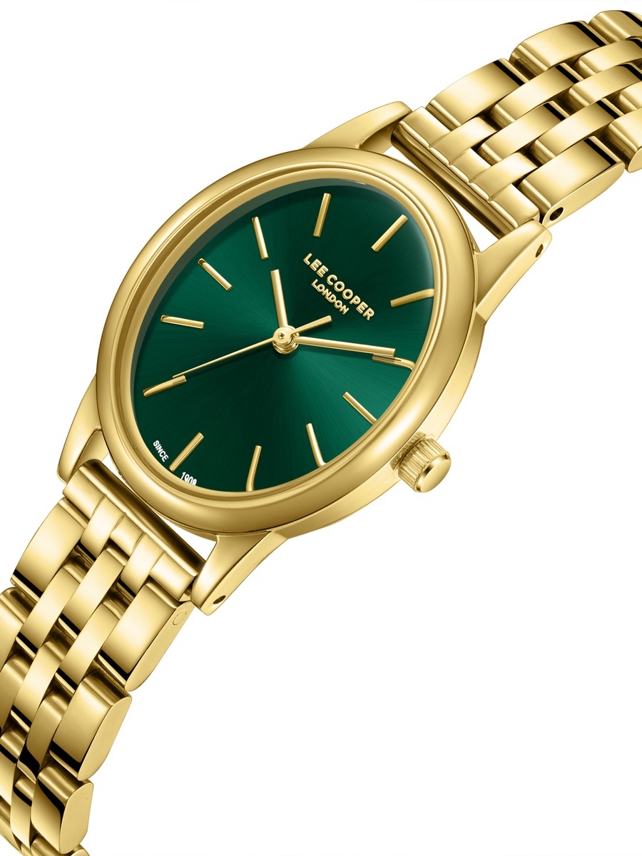 Women VJ21C1 Movement Watch, Analog Display and Metal Strap - LC08319.170, Gold
