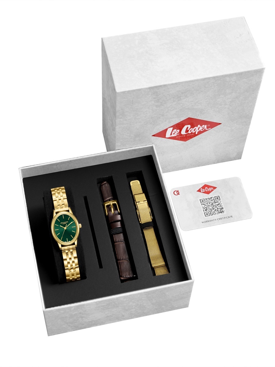 Women VJ21C1 Movement Watch, Analog Display and Metal Strap - LC08319.170, Gold