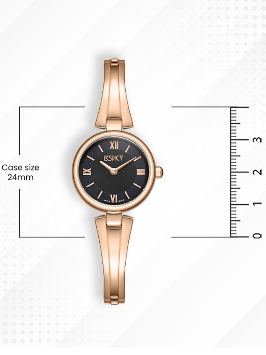 Women GL12 Movement Watch, Analog Display and Stainless Steel Strap - E25509-RBKMB, TT/RG