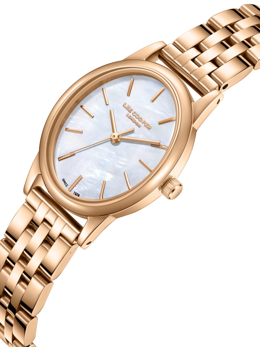 Women VJ21C1 Movement Watch, Analog Display and Metal Strap - LC08319.420, Rose Gold