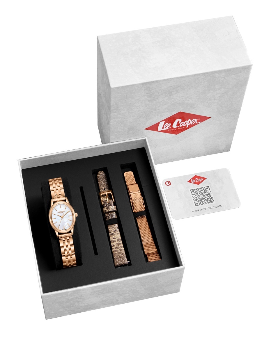Women VJ21C1 Movement Watch, Analog Display and Metal Strap - LC08319.420, Rose Gold